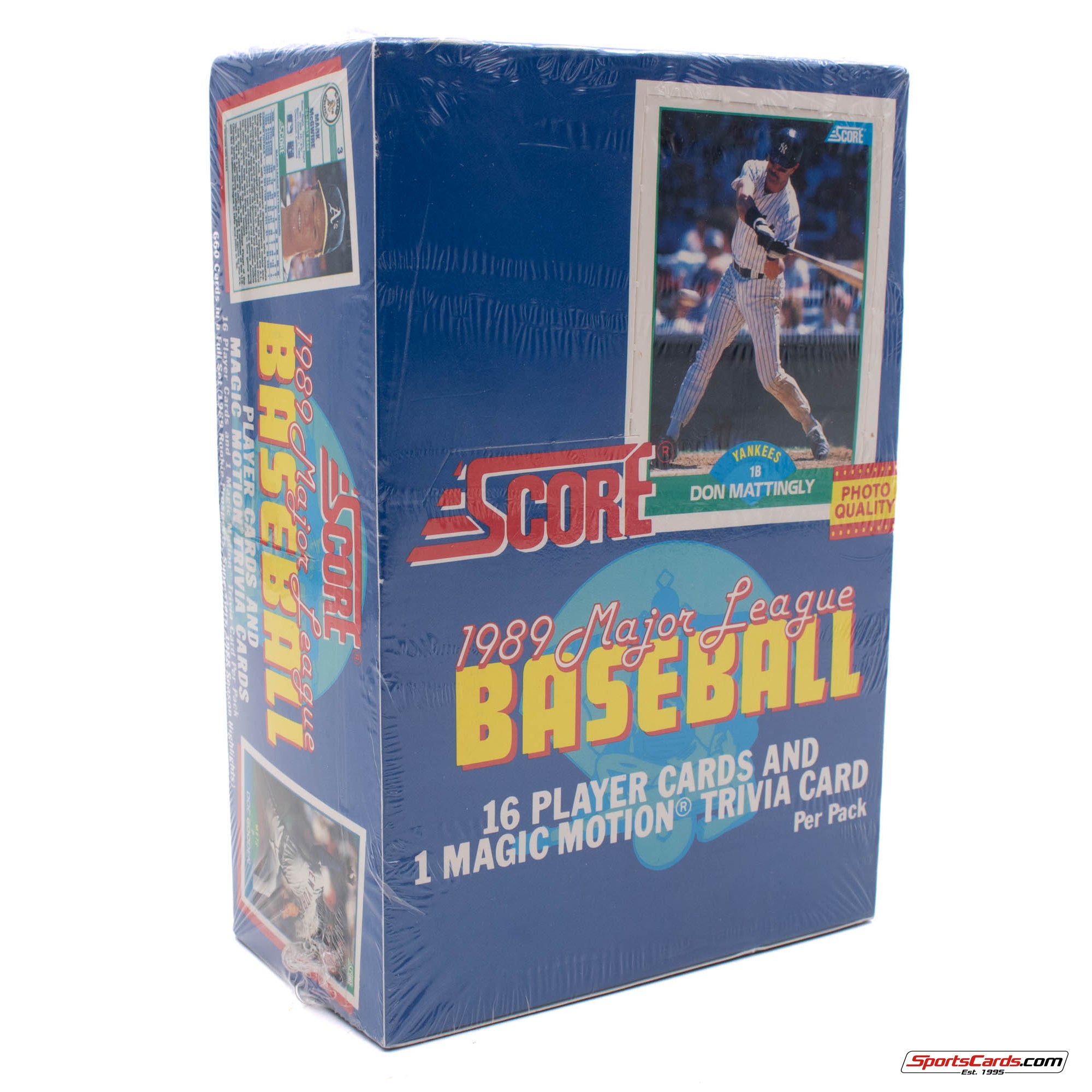 1989 Score Baseball Wax Box - Randy Johnson, John Smoltz, Gary Sheffield RCs