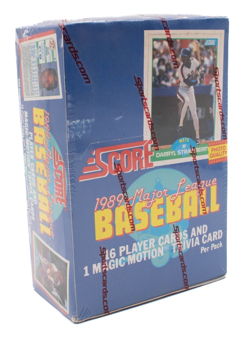 1989 Score Baseball Wax Box - Randy Johnson, John Smoltz, Gary Sheffield RCs