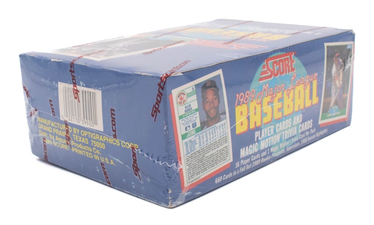 1989 Score Baseball Wax Box - Randy Johnson, John Smoltz, Gary Sheffield RCs