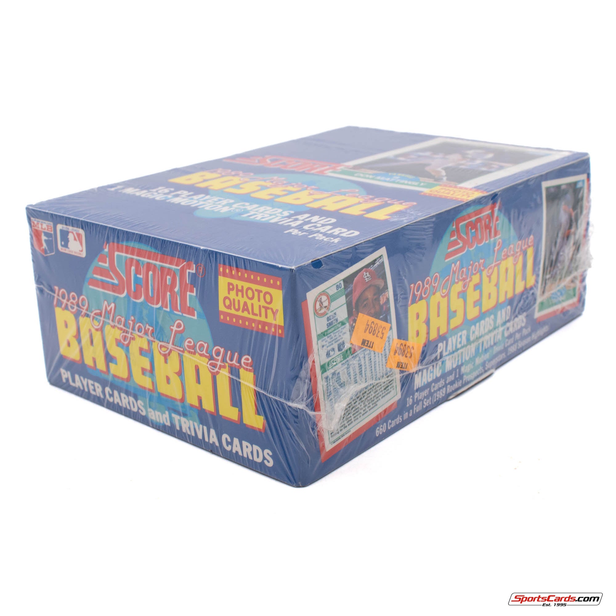 1989 Score Baseball Wax Box - Randy Johnson, John Smoltz, Gary Sheffield RCs