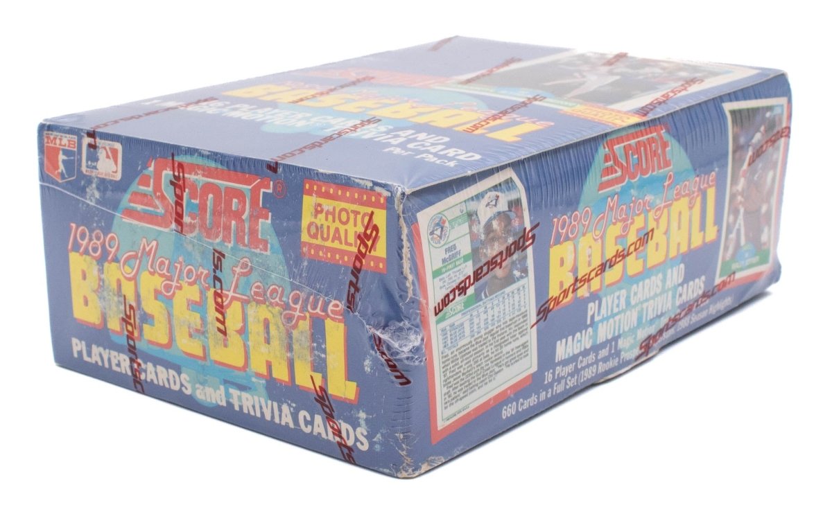 1989 Score Baseball Wax Box - Randy Johnson, John Smoltz, Gary Sheffield RCs