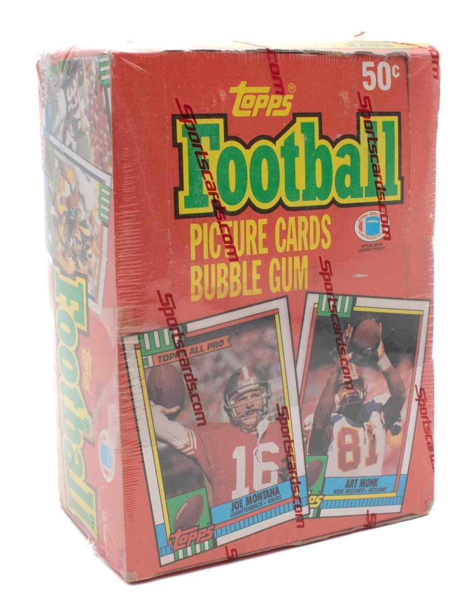 1990 Topps Football Wax Box - Look for Sanders, Aikman, Montana, Rice, Seau, &amp; More