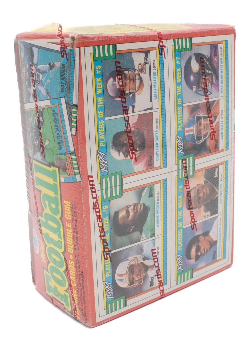 1990 Topps Football Wax Box - Look for Sanders, Aikman, Montana, Rice, Seau, &amp; More