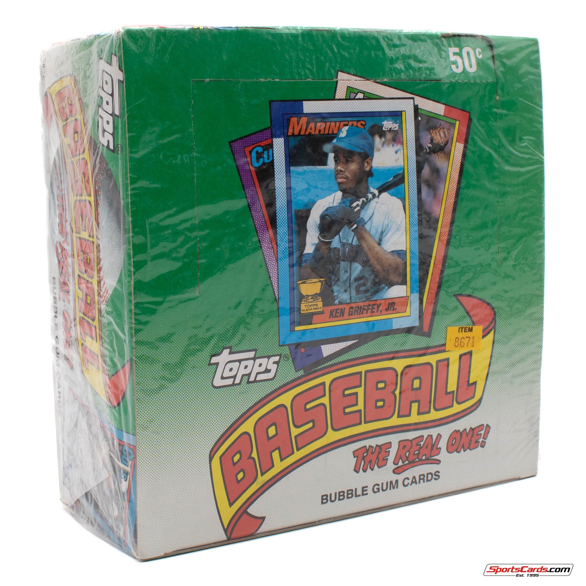 1990 Topps Baseball Cello Test Wrap Wax Box 36 Packs - Frank Thomas RCs and NNOF