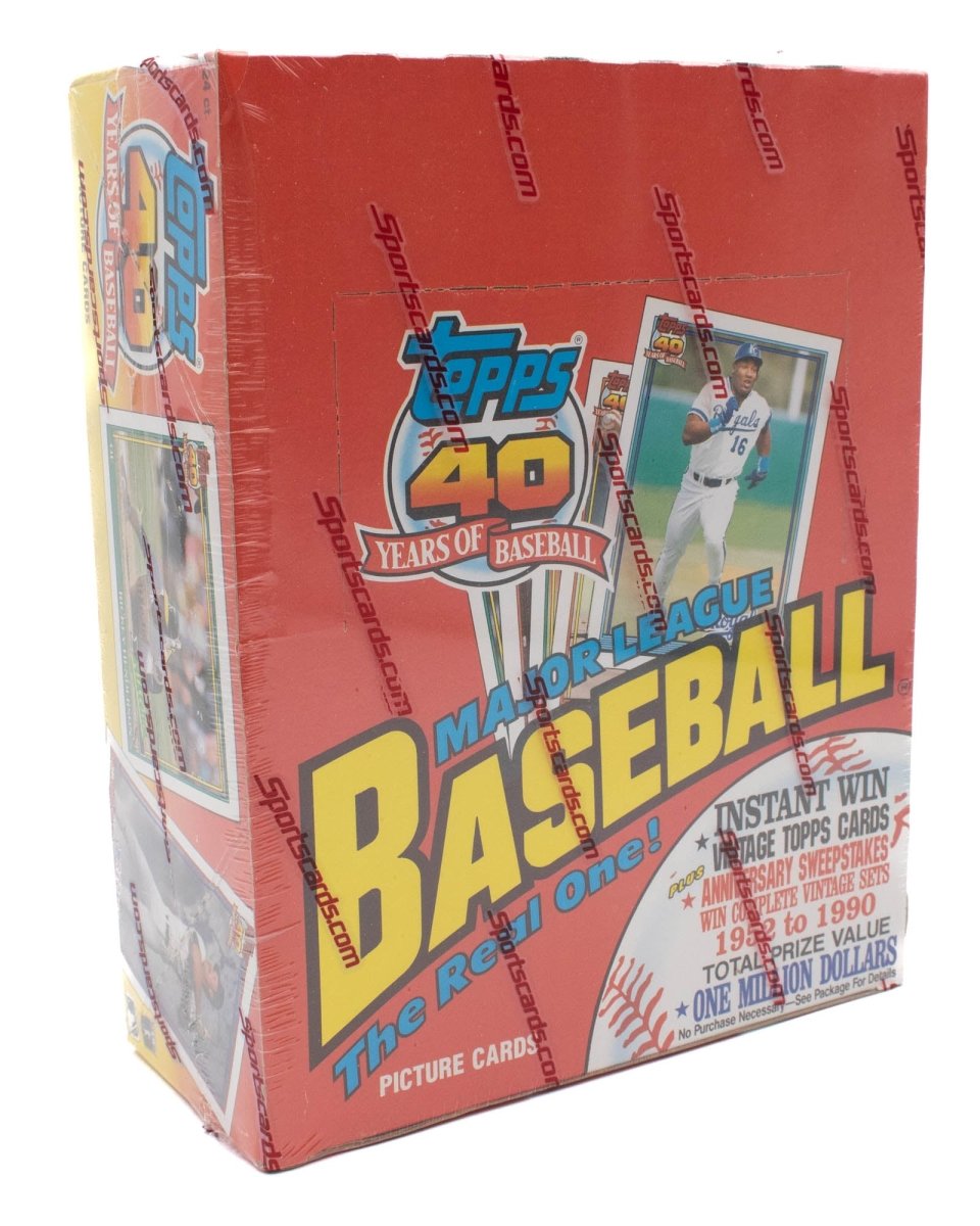 1991 Topps Baseball Rack Pack Box - Look For Chipper Jones RCs!