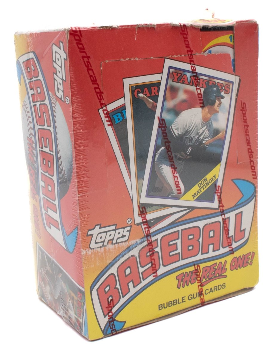 1988 Topps Baseball Wax Box - Look for Tom Glavine & Ken Caminiti RCs