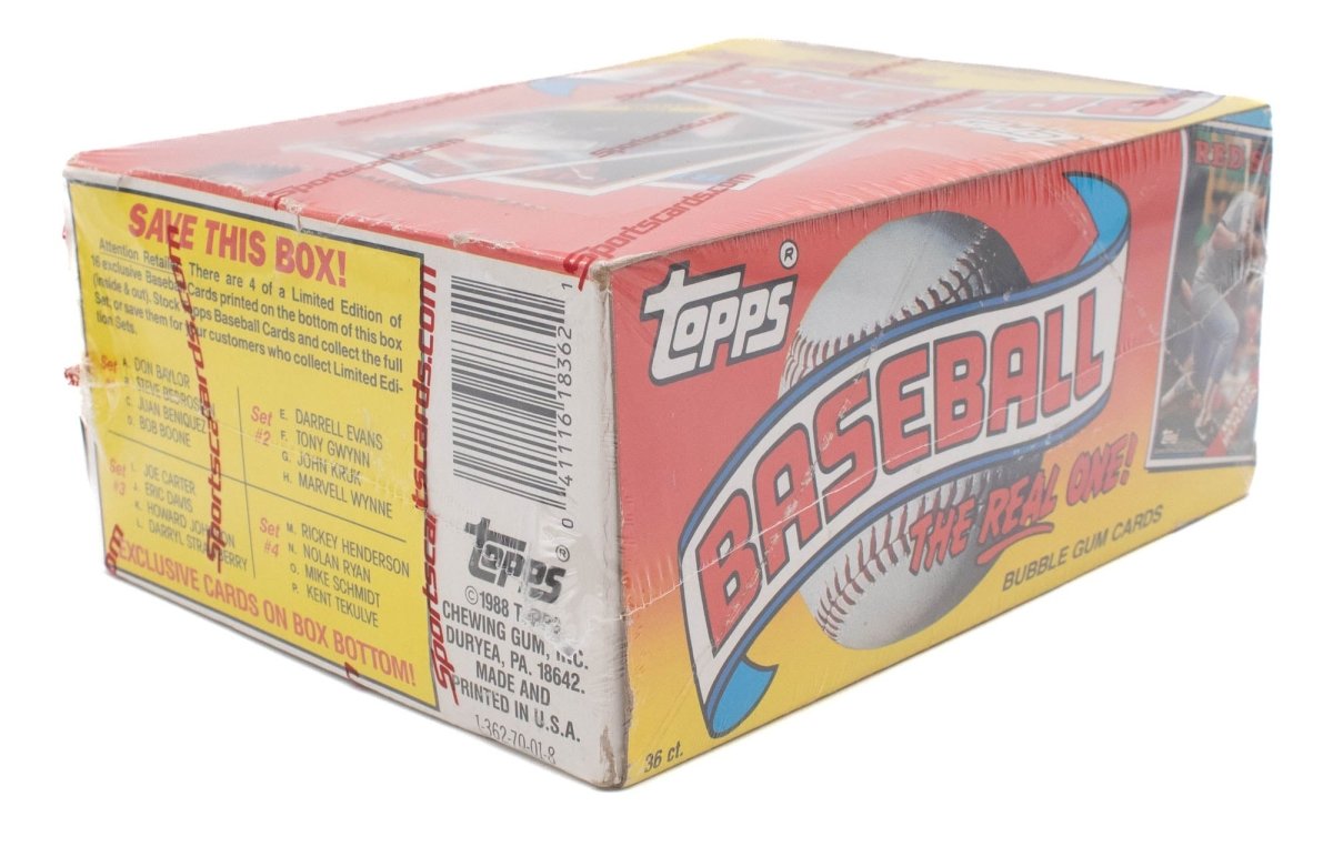 1988 Topps Baseball Wax Box - Look for Tom Glavine &amp; Ken Caminiti RCs