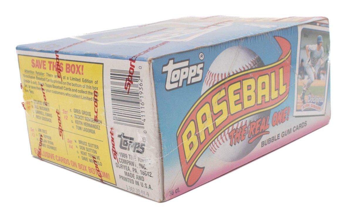1989 Topps Baseball Wax Box - Look For Randy Johnson, John Smoltz, &amp; Biggio RCs