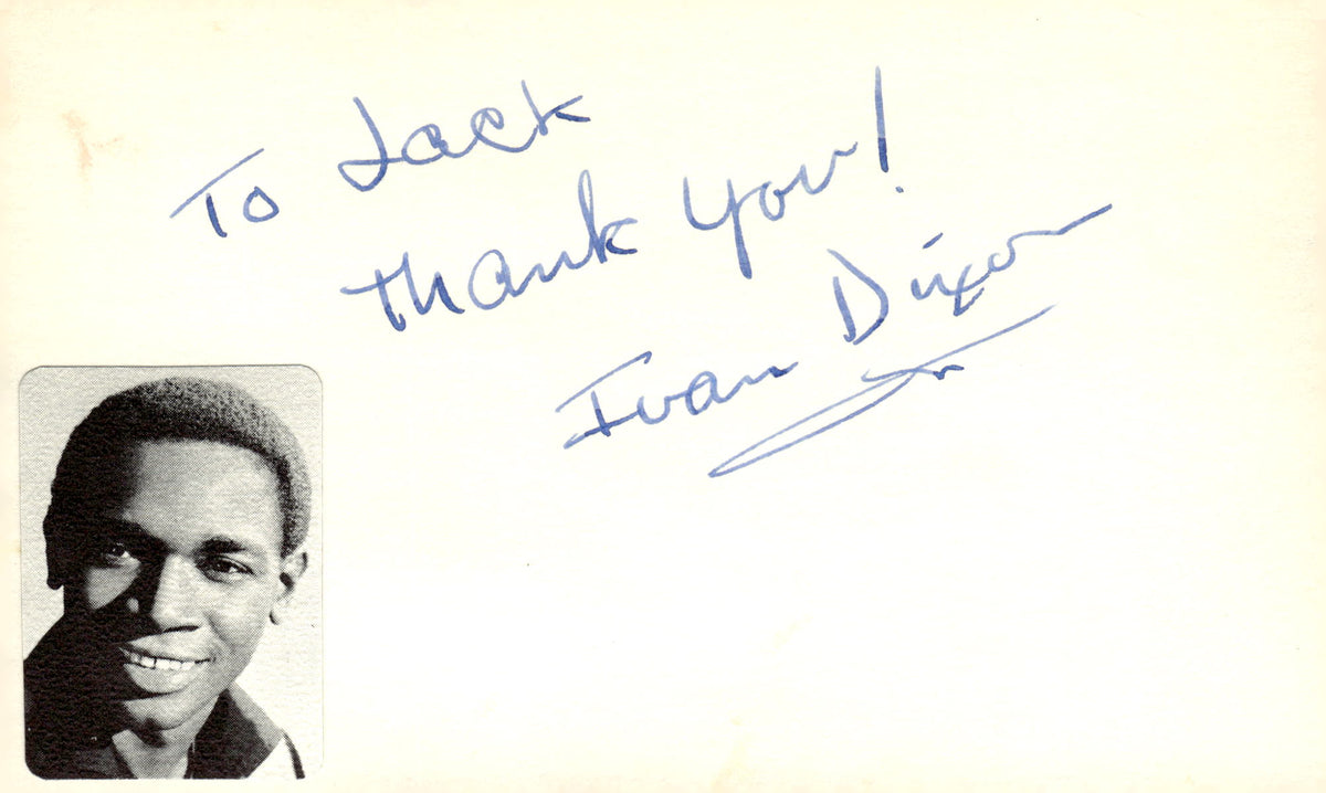 Ivan Dixon Signed Auto 3x5 Index Card Hogan's Heroes Twilight Zone ...