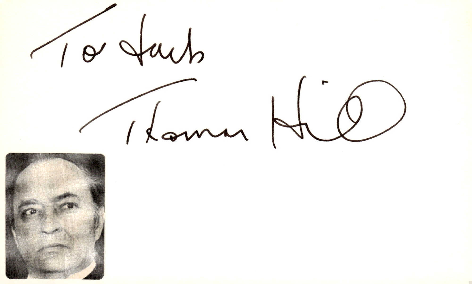 Thomas Hill Signed Auto 3x5 Index Card Neverending Story