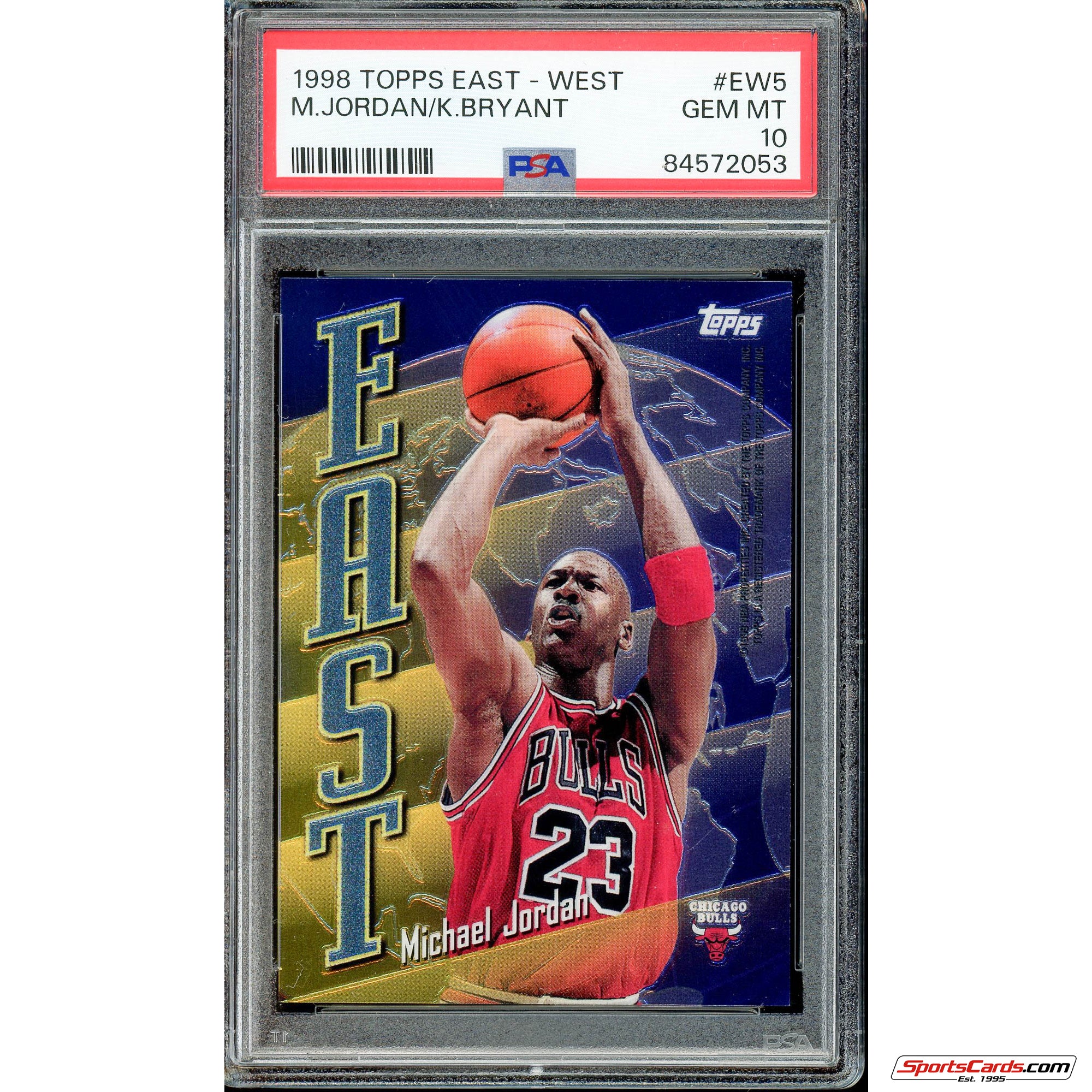 1998 Topps East West EW5 Michael Jordan Kobe Bryant PSA 10 Gem Mint