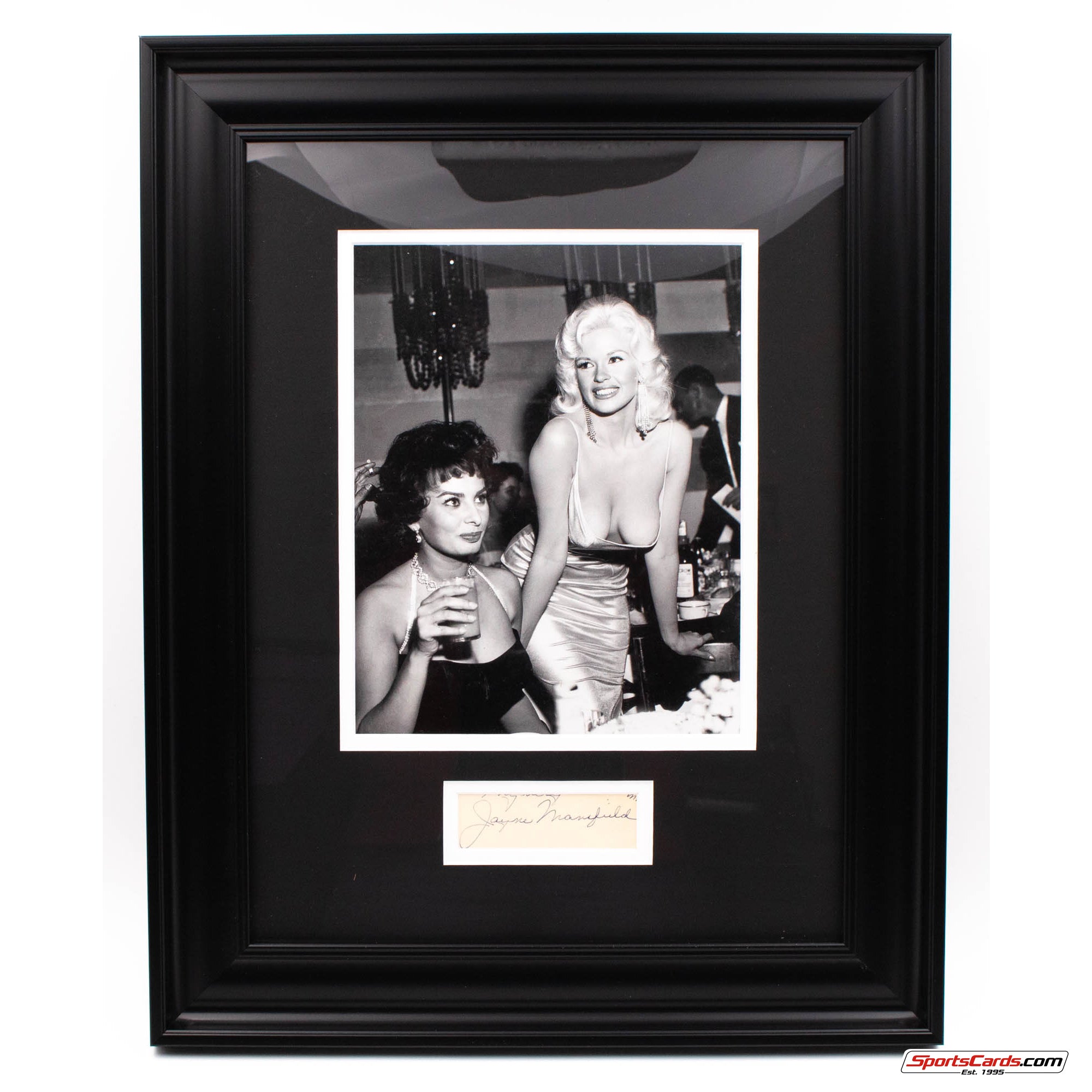 Jayne Mansfield Signed and Framed Display Beckett BAS