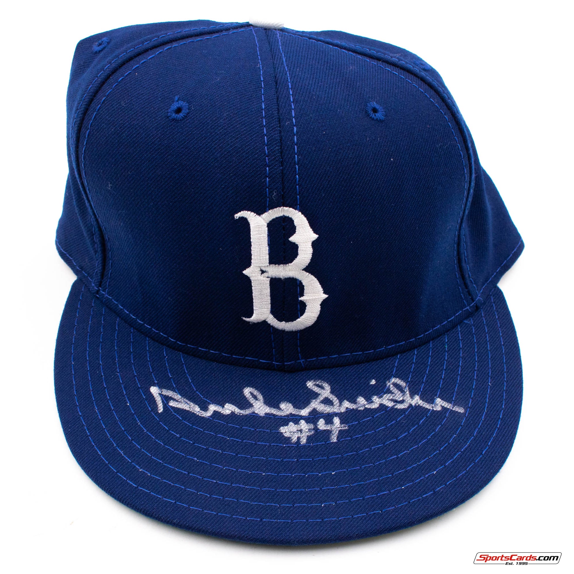 Duke Snider "#4" Signed Auto Brooklyn Dodgers Fitted Hat BAS