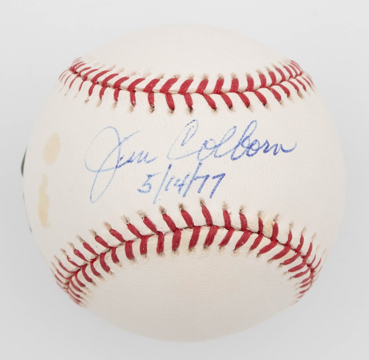 Jim Colborn &quot;5/14/77&quot; Inscribed Signed Auto Baseball BAS - No-Hit Pitcher