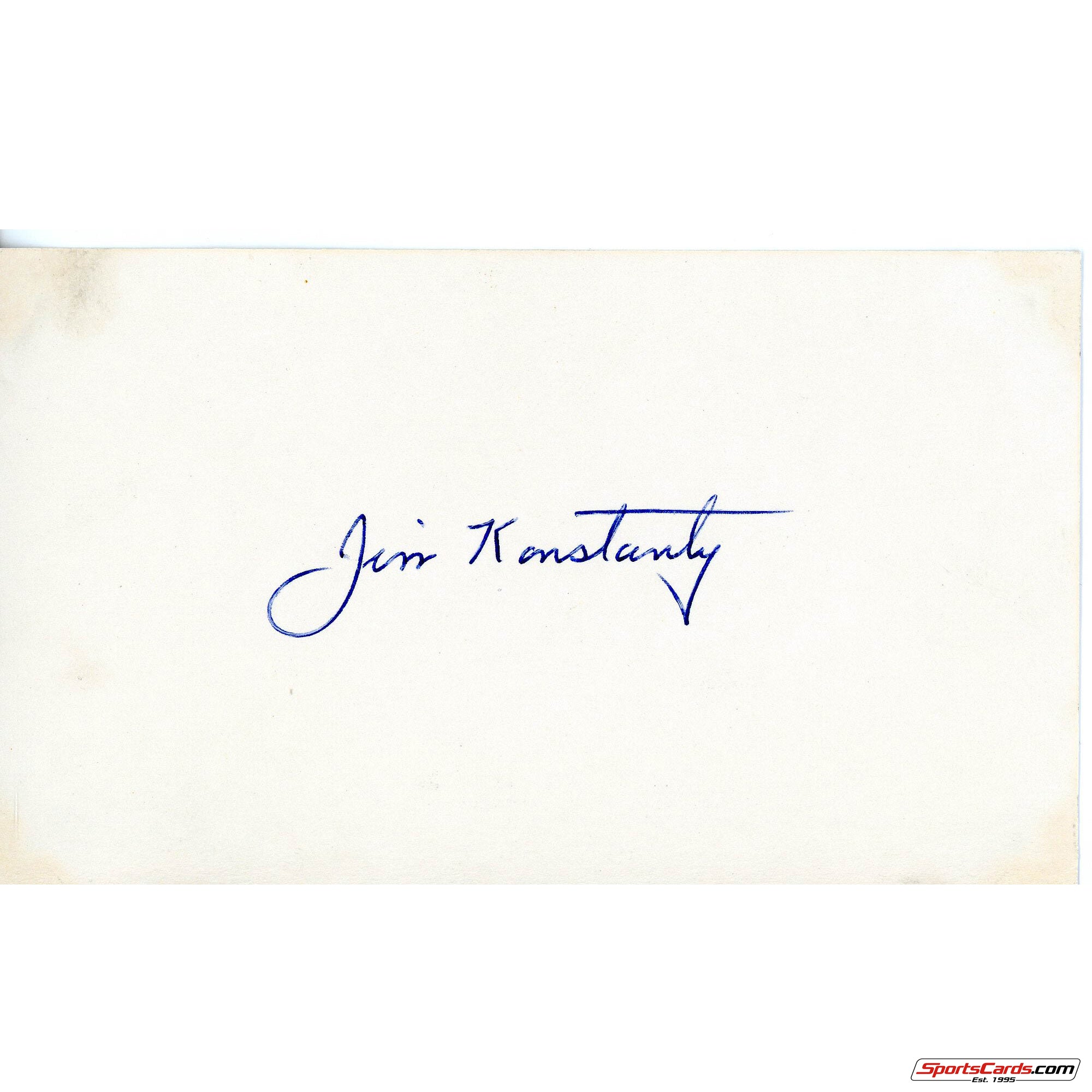 Jim Konstanty Philadelphia Phillies Signed Auto 3x5 Card Beckett BAS