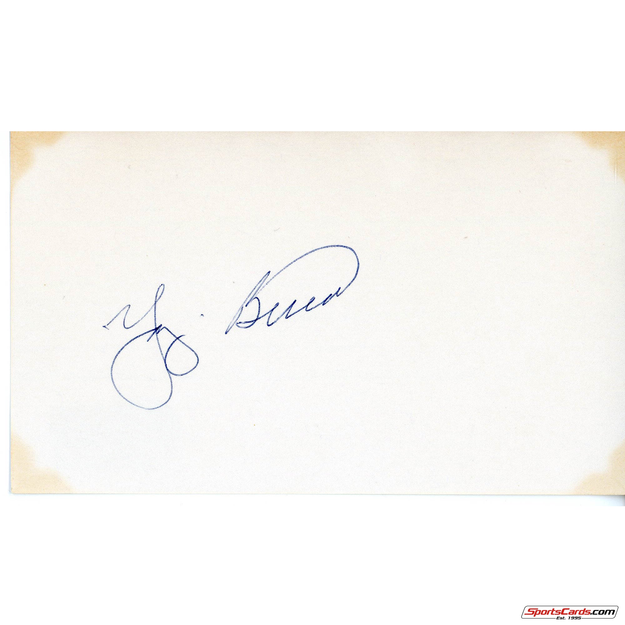 Yogi Berra New York Yankees Signed Auto 3x5 Card Beckett BAS