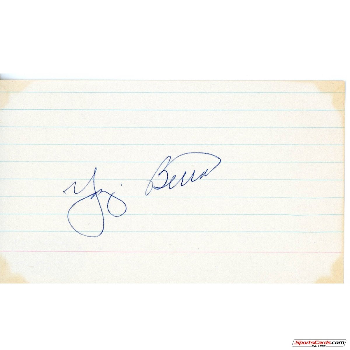 Yogi Berra New York Yankees Signed Auto 3x5 Card Beckett BAS