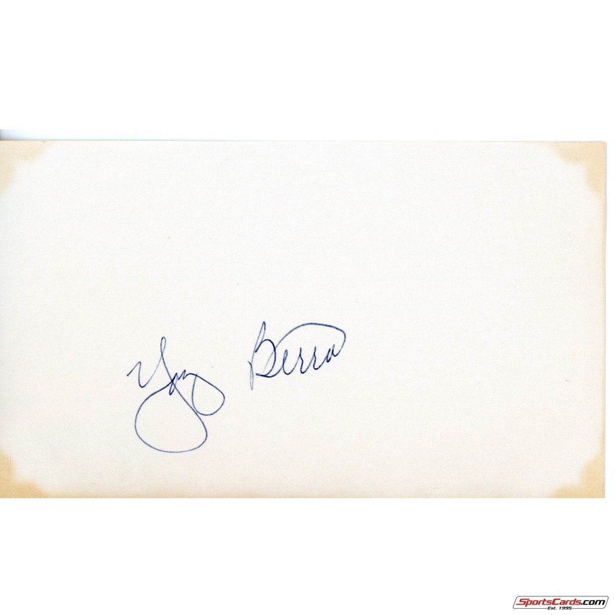 Yogi Berra New York Yankees Signed Auto 3x5 Card Beckett BAS