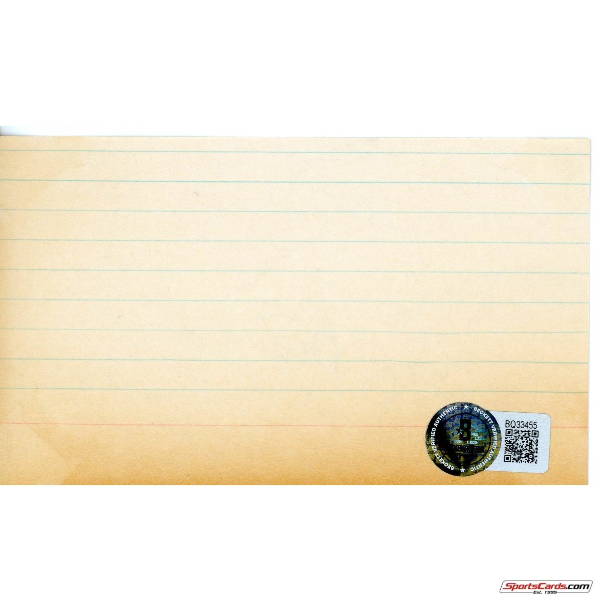 Yogi Berra New York Yankees Signed Auto 3x5 Card Beckett BAS