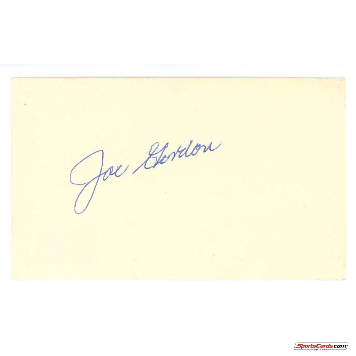Joe Gordon Signed Auto 3x5 Index Card New York Yankees - Beckett BAS LOA