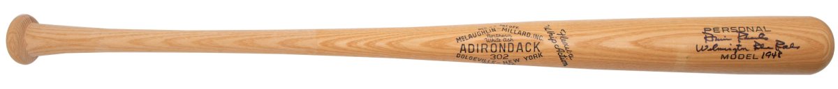 Robin Roberts &quot;1948 Wilmington Blue Rocks&quot;  Signed Auto Bat Phillies HOF - Beckett BAS