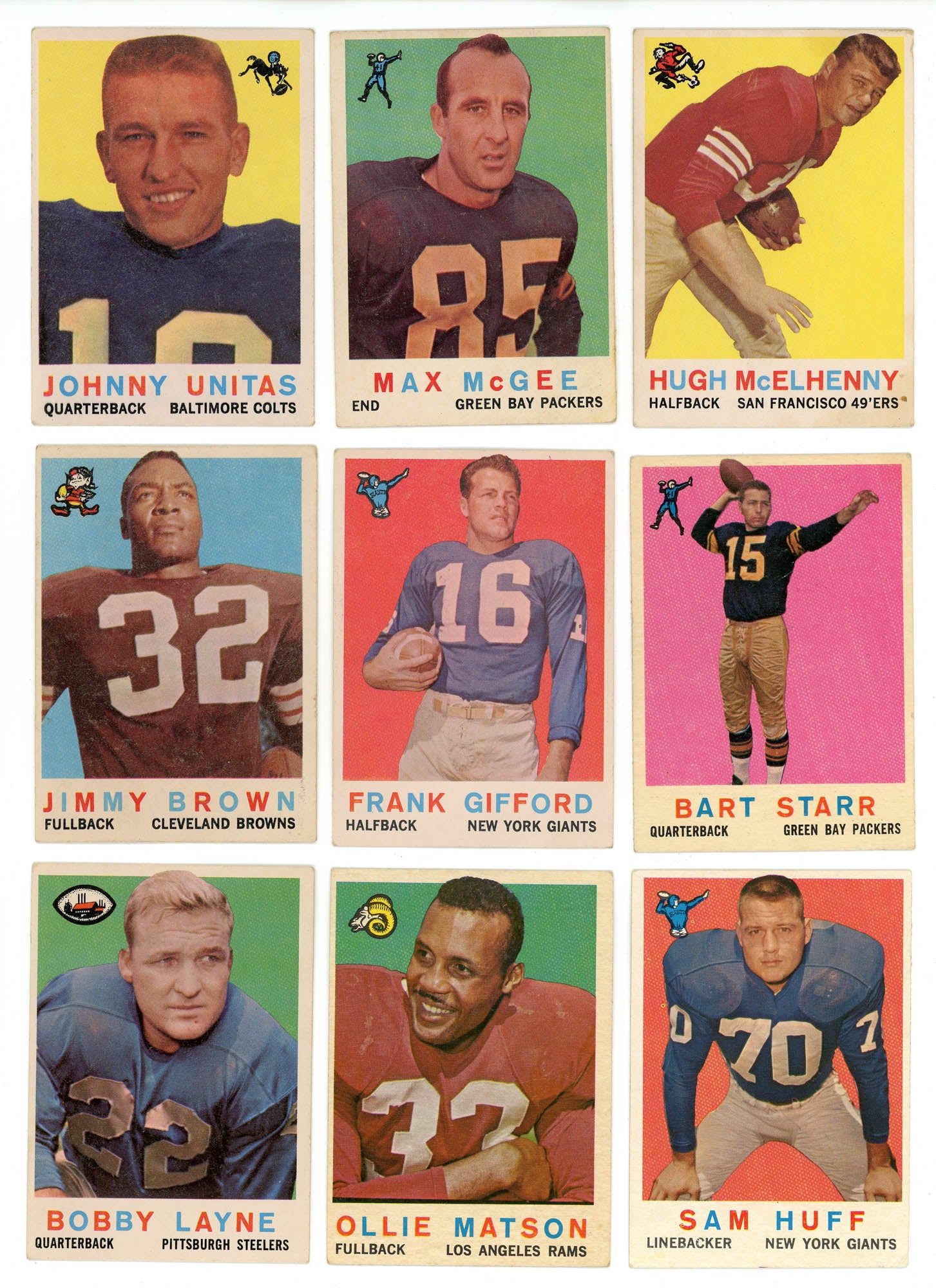 1959 TOPPS FOOTBALL COMPLETE SET BREAK - 6 CARDS PER BOX! A HOFER IN EVERY BOX!