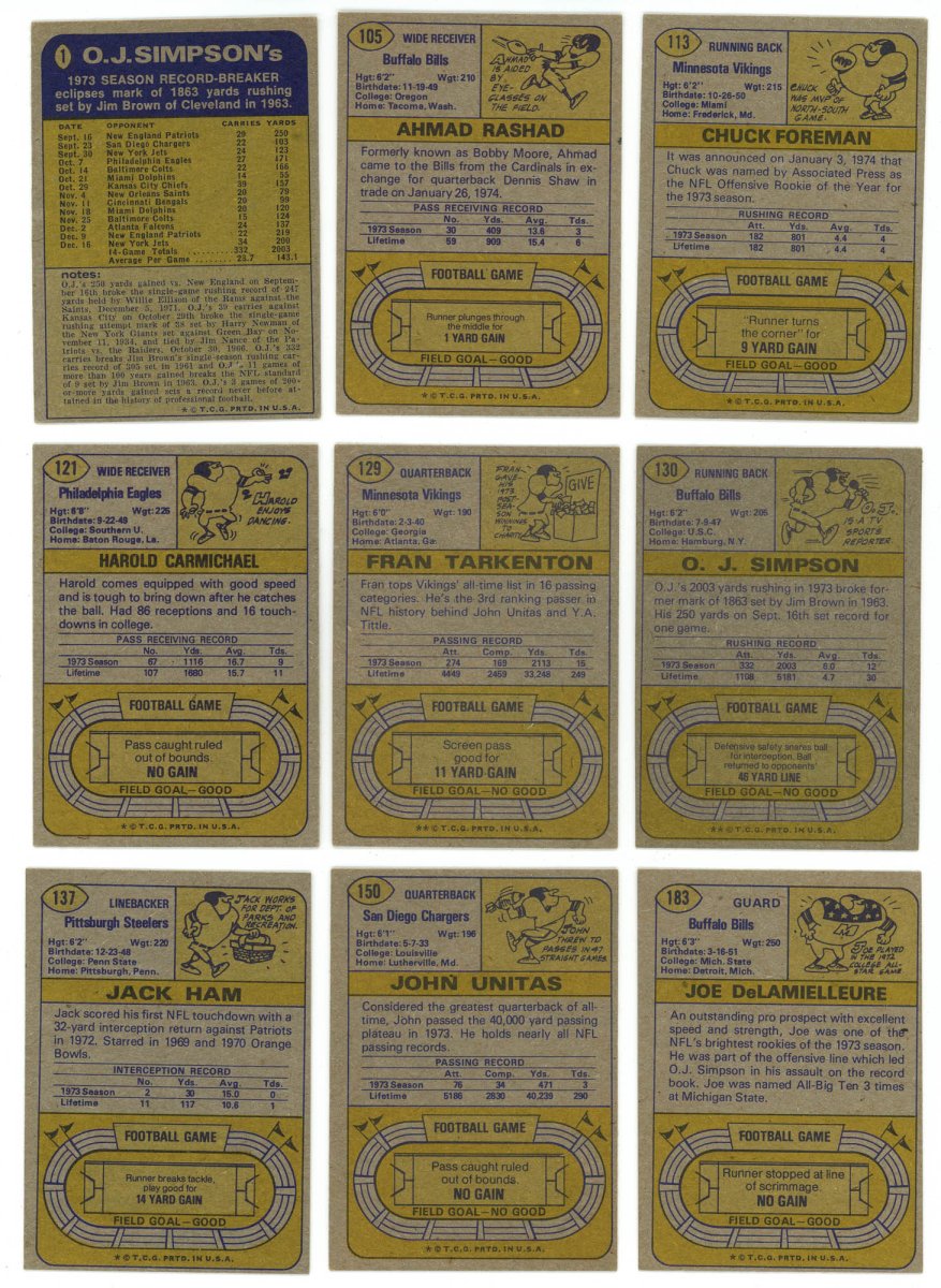 1974 TOPPS FOOTBALL COMPLETE SET BREAK - 18 CARDS PER BOX! 2 HOFERS IN EVERY BOX!