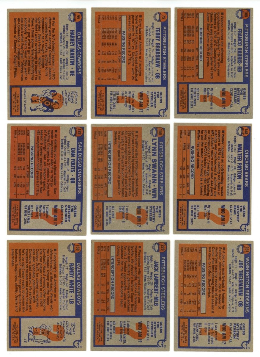 1976 TOPPS FOOTBALL COMPLETE SET BREAK - 14 CARDS PER BOX! 2 HOFERS PER BOX!