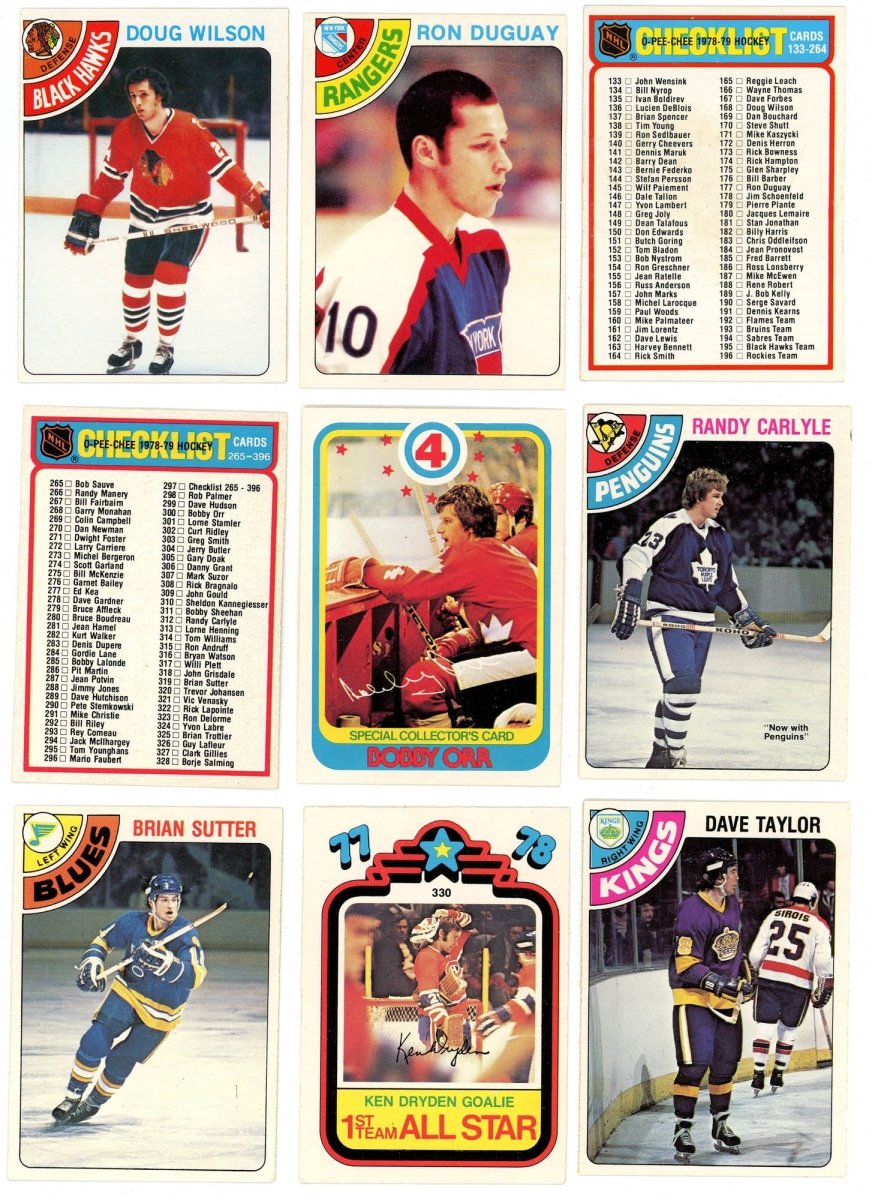 1978-79 O-PEE-CHEE HOCKEY COMPLETE SET BREAK - 15 CARDS PER