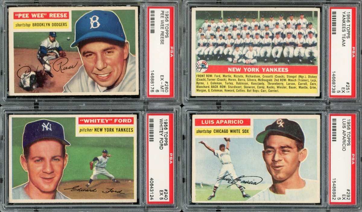 1956 TOPPS BASEBALL PSA GRADED COMPLETE SET BREAK – 2 CARDS PER BOX!