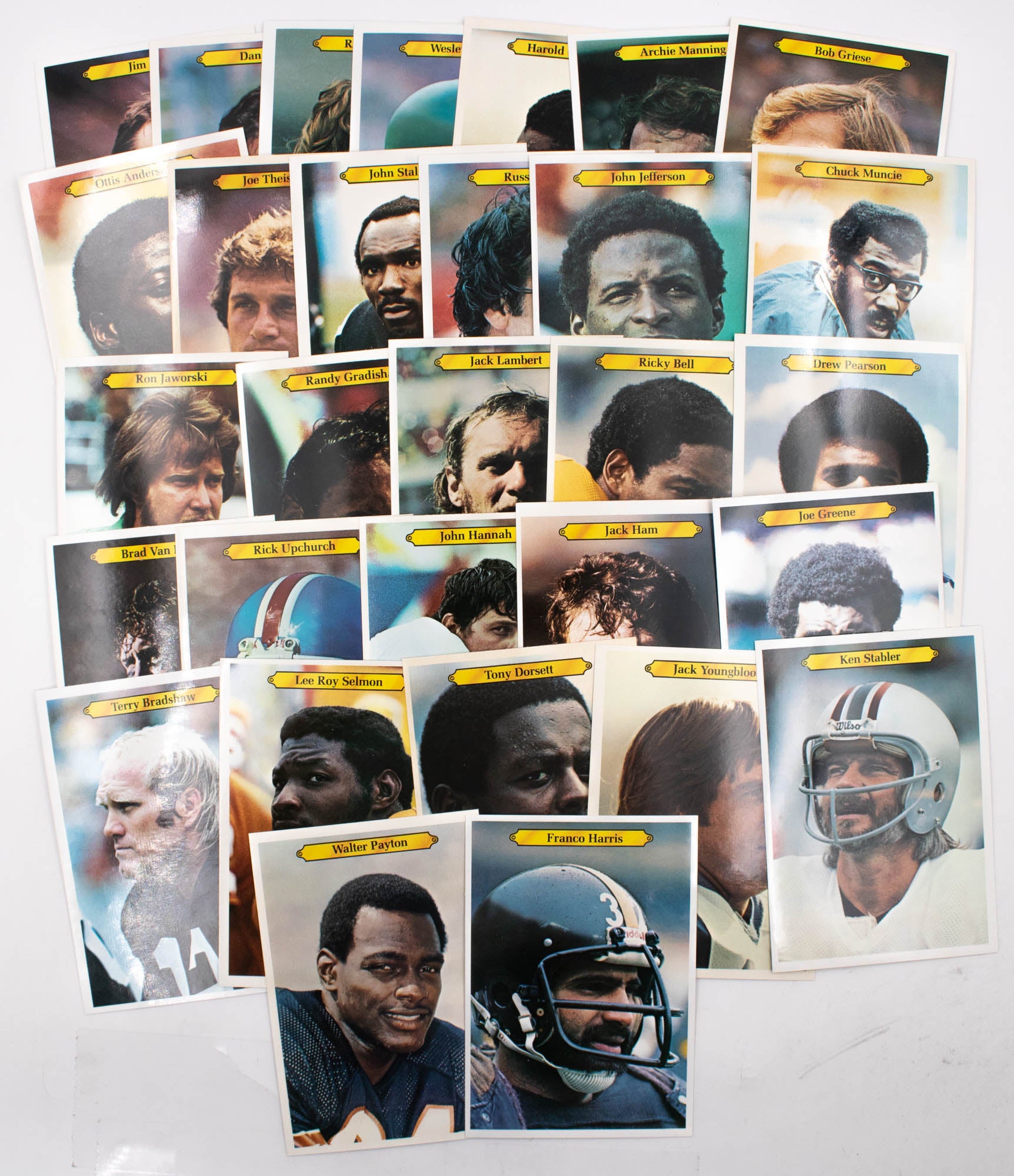 1980 Topps Super Football Photos Complete Set 1-30 Incl. Walter Payton