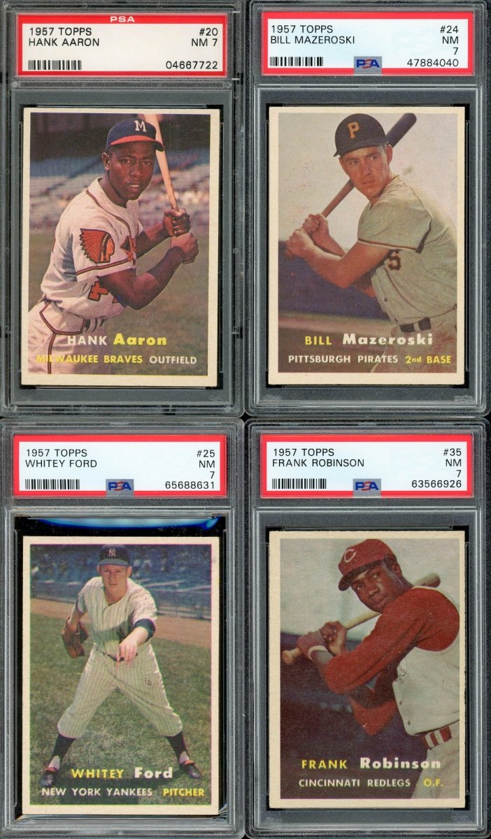 1957 TOPPS BASEBALL COMPLETE PSA GRADED SET BREAK – 1 CARD PER BOX! ALL PSA 7 OR HIGHER!