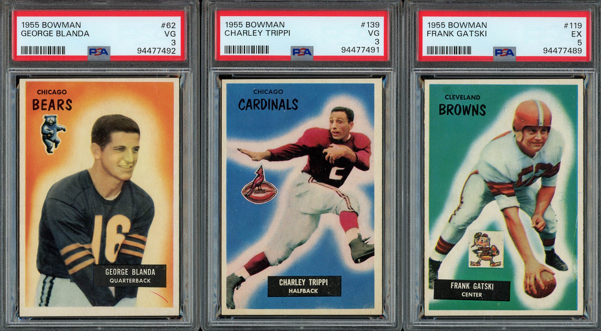 1955 BOWMAN FOOTBALL COMPLETE SET BREAK – 5 CARDS PER BOX! (1) HOFER PER BOX!