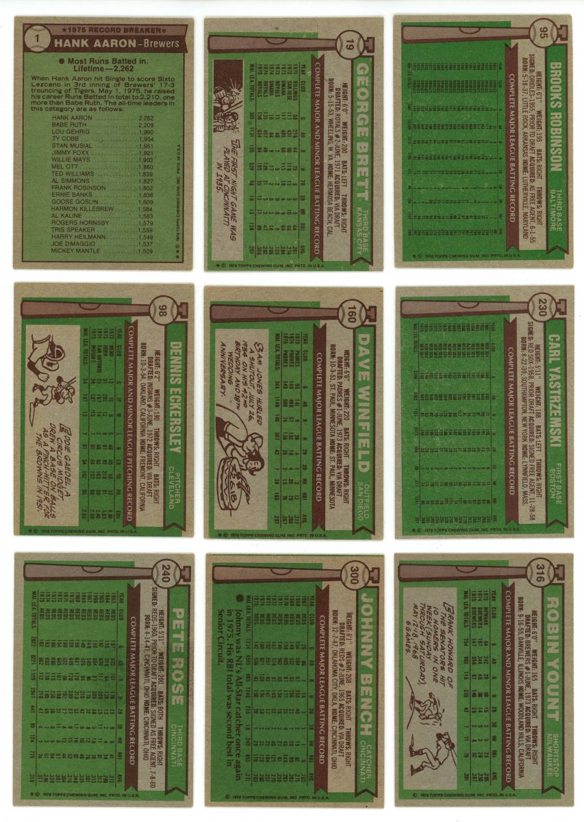 1976 TOPPS BASEBALL COMPLETE SET BREAK – 19 CARDS PER BOX! 2 HOFers IN EACH BOX!