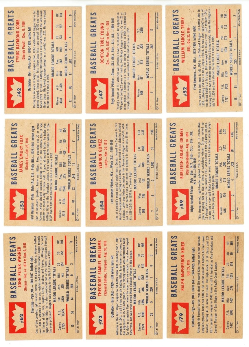 1960 FLEER BASEBALL GREATS COMPLETE SET BREAK - 3 CARDS PER BOX! 2-3 HOF IN EVERY BOX!