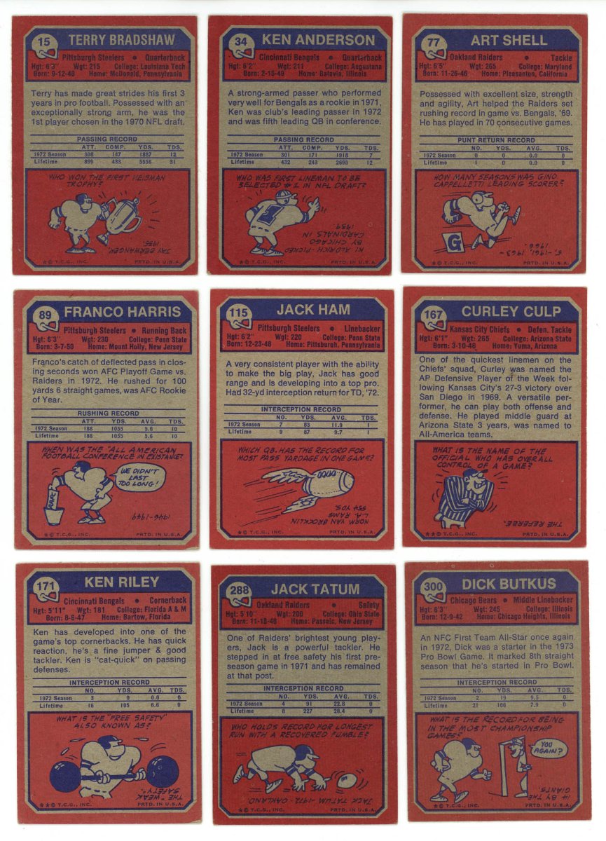 1973 TOPPS FOOTBALL COMPLETE SET BREAK - 14 CARDS PER BOX! 2 HOFERS PER BOX!
