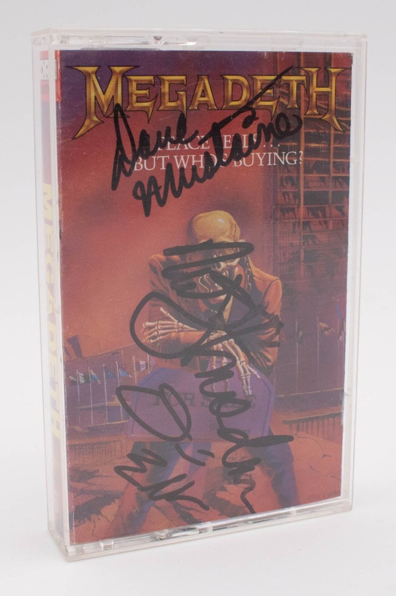 Megadeth Signed Auto "Peace Sells...But Who's Buying" Cassette Tape - BAS Beckett