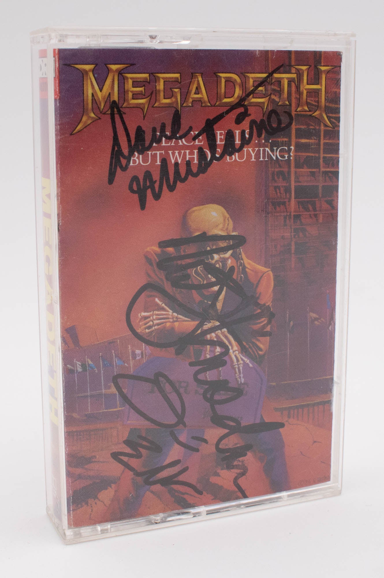 Megadeth Signed Auto "Peace Sells...But Who's Buying" Cassette Tape - BAS Beckett
