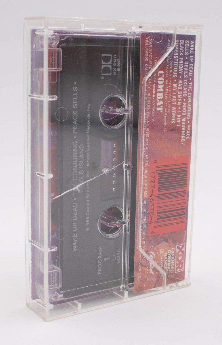 Megadeth Signed Auto &quot;Peace Sells...But Who&#39;s Buying&quot; Cassette Tape - BAS Beckett