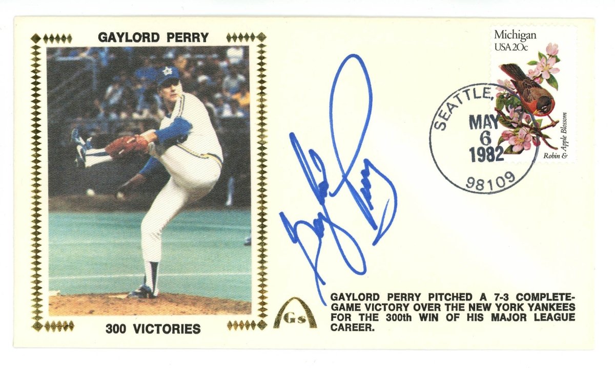 Gaylord Perry Signed Auto Gateway Cover FDC Beckett BAS
