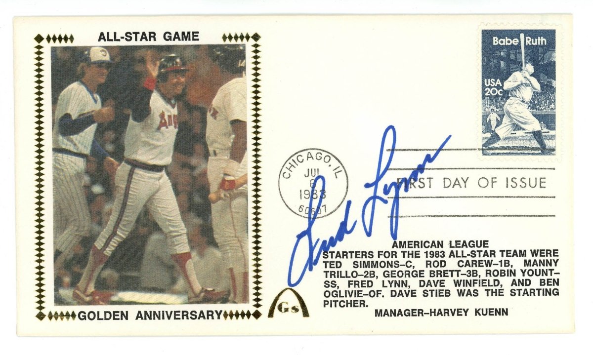 Fred Lynn Signed Auto Gateway Cover FDC Beckett BAS