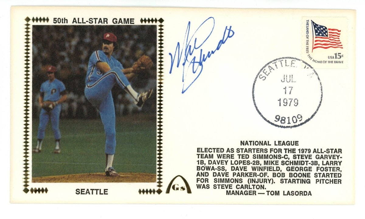 Mike Schmidt Signed Auto Gateway Cover FDC Beckett BAS