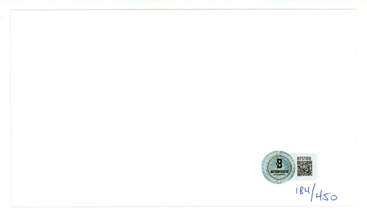 Lou Boudreau Signed Auto Bull's Eye Cover FDC Beckett BAS