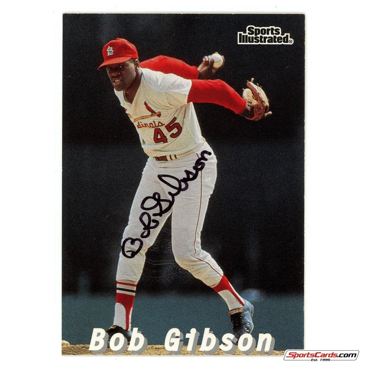 1998 Fleer Sports Illustrated Bob Gibson Auto