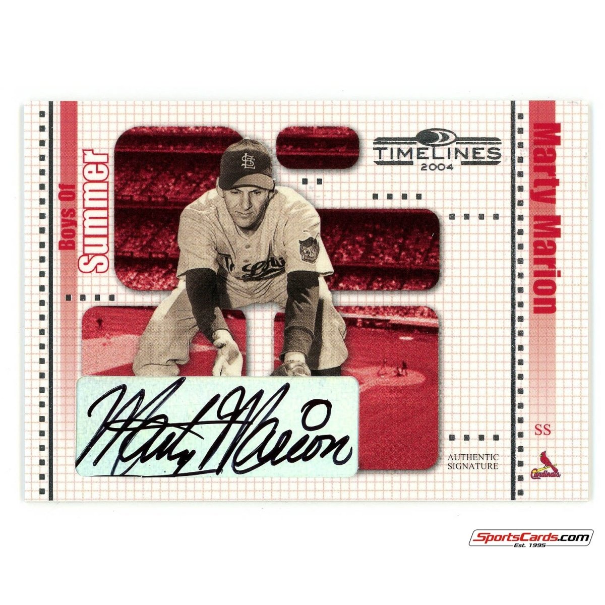 2004 Donruss Timelines Marty Marion Boys of Summer Auto