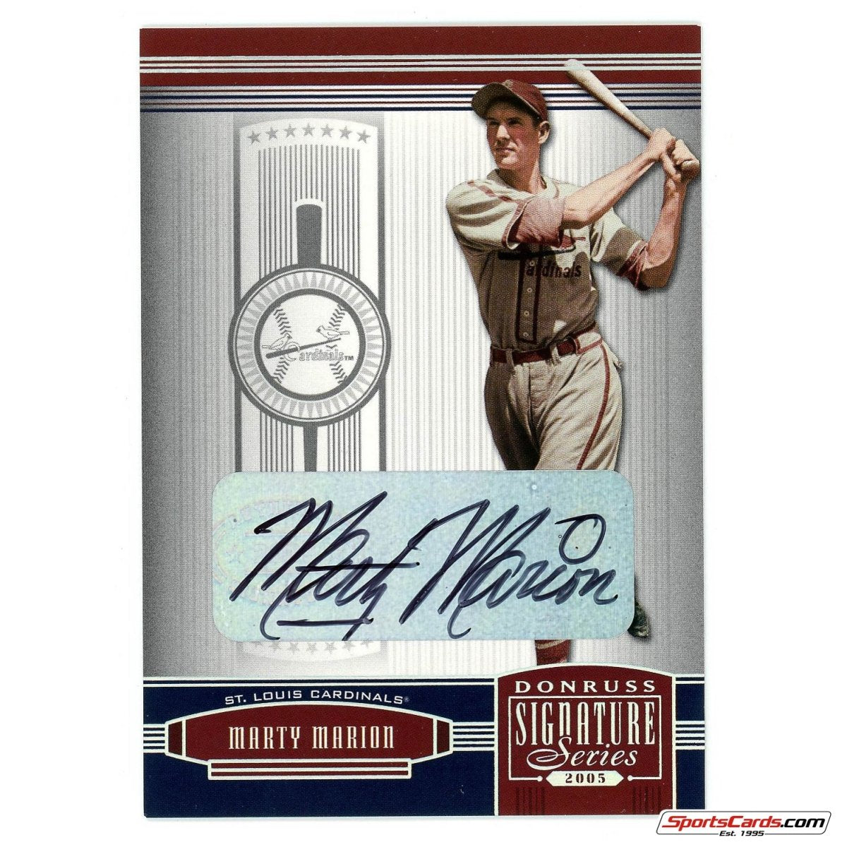 2005 Donruss Signature Series Marty Marion Auto Card