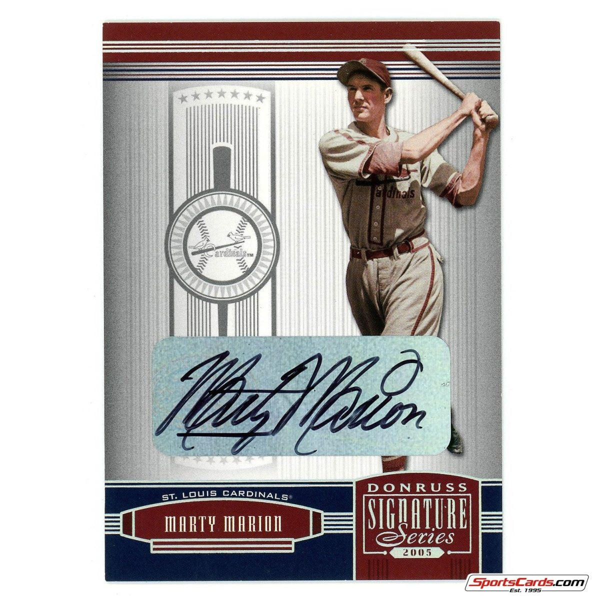 2005 Donruss Signature Series Marty Marion Auto Card