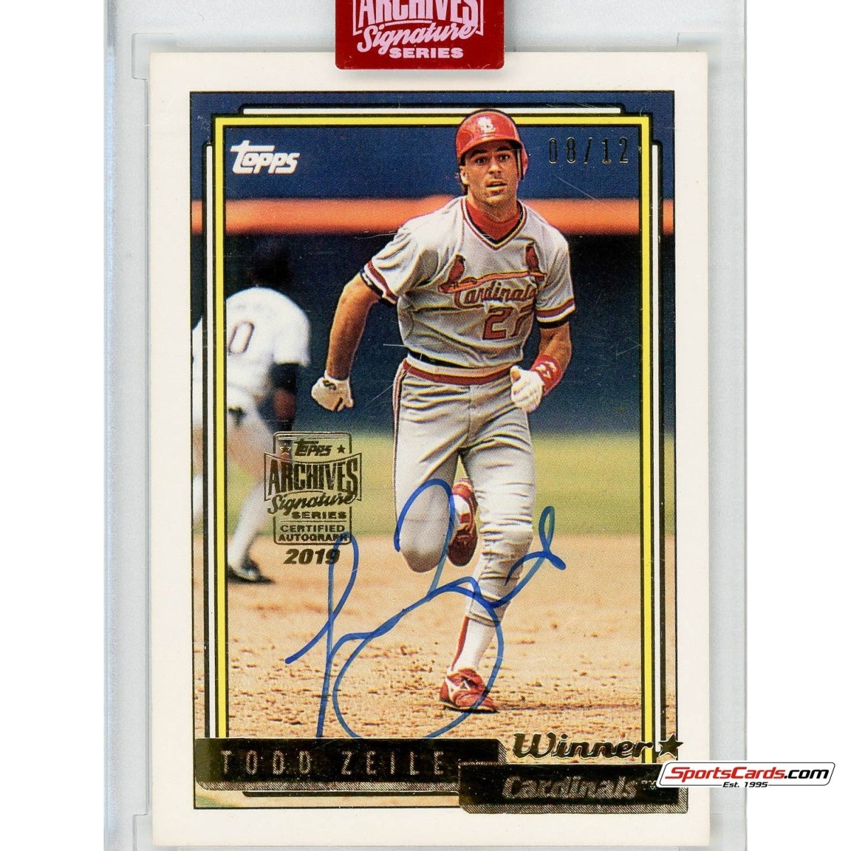 2019 Topps Archives Signature Series Todd Zeile 1992 Topps Gold Auto /12