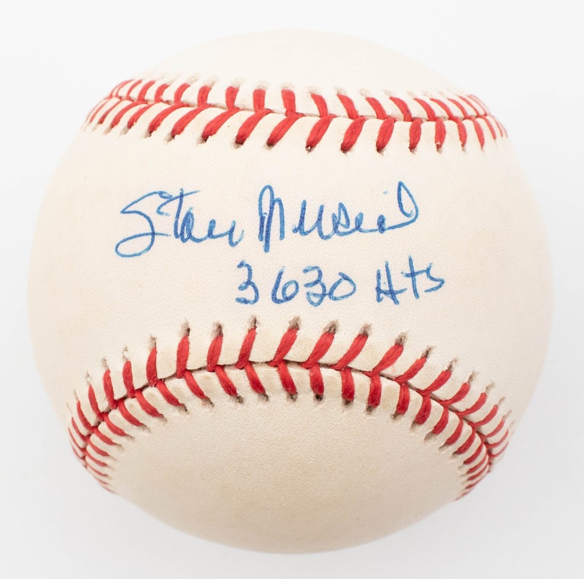 Stan Musial 3630 Hits Single Signed Autographed Baseball BAS Steiner