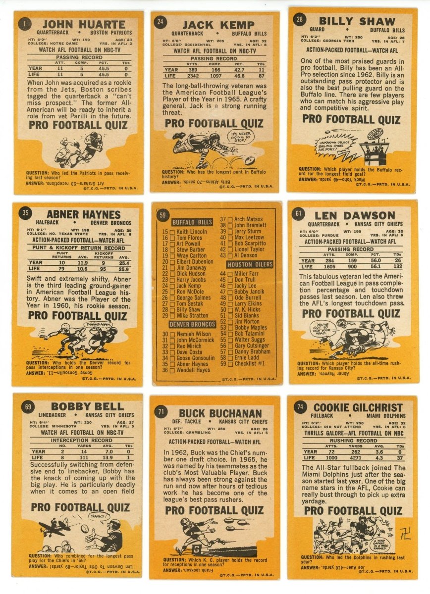 1967 TOPPS FOOTBALL COMPLETE SET BREAK - 5 CARDS PER BOX!